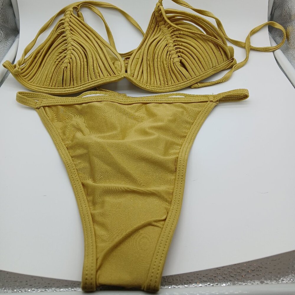 *Clearance* Women's Golden Bikini Set